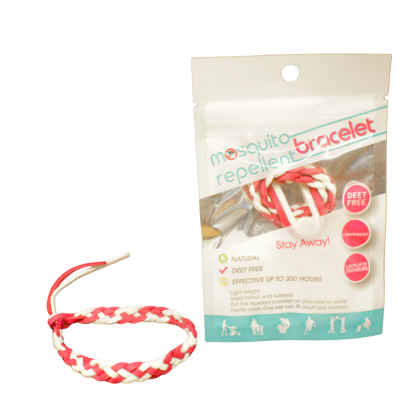 Citronella Mosquito Repellent Bracelet – Adjustable Fabric (1 PC, Up to 300 Hours)